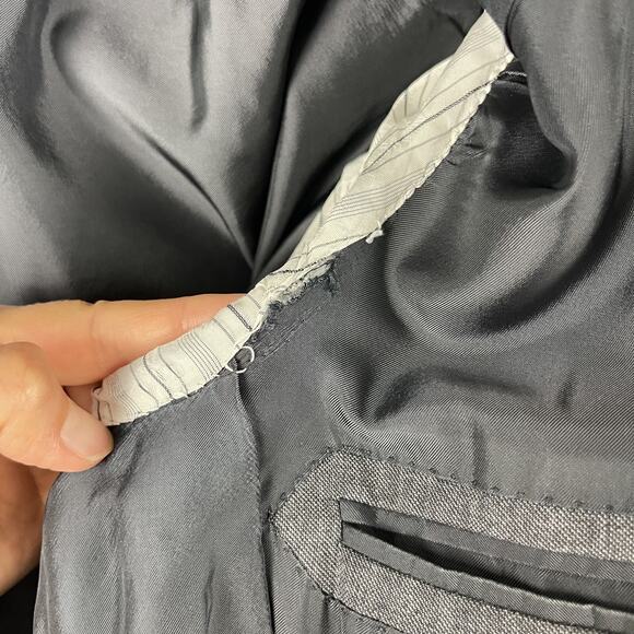 Ralph Lauren Purple Label Wool Blazer Sport Coat Mens 40R Gray Italy FLAWS - Picture 15 of 16